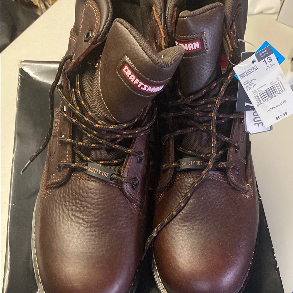 Craft Brown Safety Toe Men's Boots
